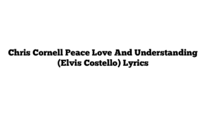 Chris Cornell Peace Love And Understanding (Elvis Costello) Lyrics