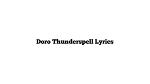 Doro Thunderspell Lyrics