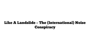 Like A Landslide – The (International) Noise Conspiracy