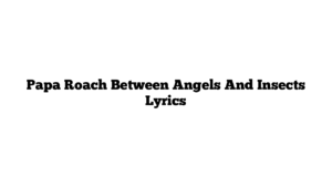 Papa Roach Between Angels And Insects Lyrics