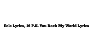 Eels Lyrics, 16 P.S. You Rock My World Lyrics