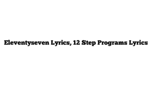 Eleventyseven Lyrics, 12 Step Programs Lyrics