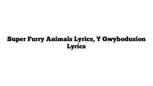 Super Furry Animals Lyrics, Y Gwybodusion Lyrics