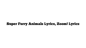 Super Furry Animals Lyrics, Zoom! Lyrics