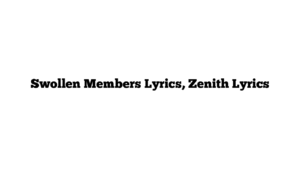 Swollen Members Lyrics, Zenith Lyrics