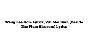 Wang Lee Hom Lyrics, Zai Mei Bain (Beside The Plum Blossom) Lyrics