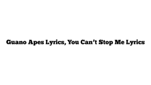 Guano Apes Lyrics, You Can’t Stop Me Lyrics